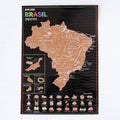 Mapa Decorativo do Brasil™ - raspa e encontre - FATTOSHOP